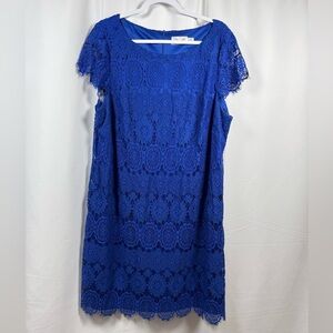 Eliza J Royal Blue Lace Dress 18W